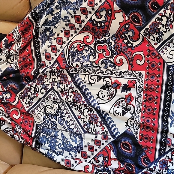 Suzy Shier Dress XS Floral Black Red White Red - Picture 4 of 9